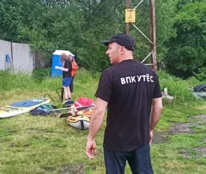 Старт поход по реке Анграпа на байдарках
